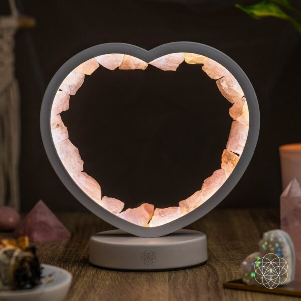 Love Magnet - Rose Quartz Heart Lamp - Image 4