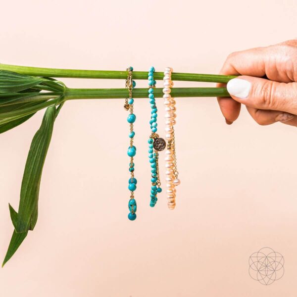 Luminous Glow - The Turquoise and Pearl Anklets of Love - Image 5