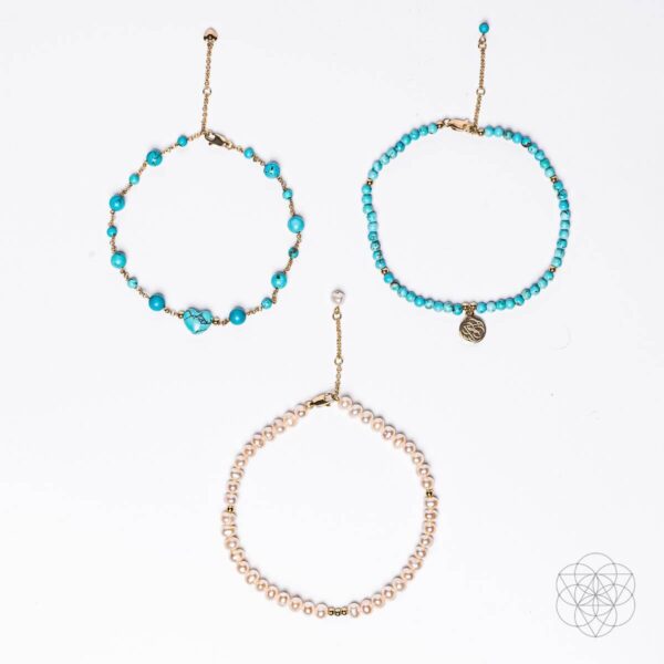 Luminous Glow - The Turquoise and Pearl Anklets of Love - Image 8