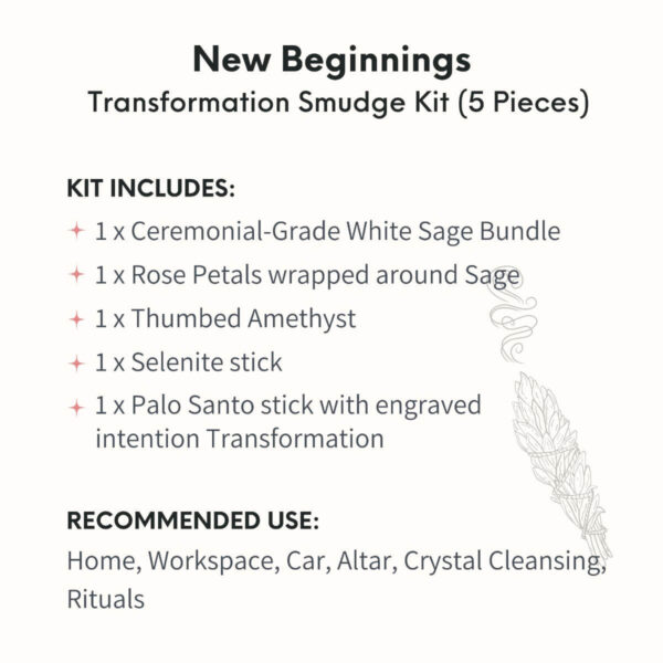 New Beginnings - Transformation Smudge Kit (5 Pieces) - Image 6