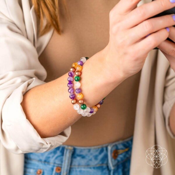 Powerhouse of Wealth Manifestation - Crystal Quartet Bracelet Set - Image 2