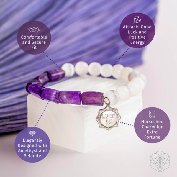 Pure Luck - Horseshoe Amethyst Bracelet - Image 5