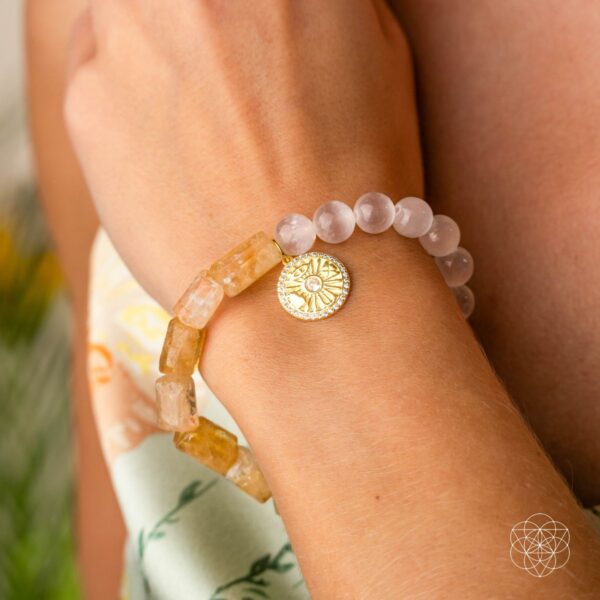 Quartet of Luck - Citrine & Selenite Bracelet of Serendipity - Image 3
