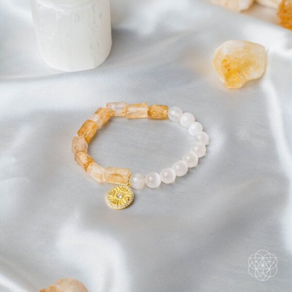 Quartet of Luck - Citrine & Selenite Bracelet of Serendipity - Image 7
