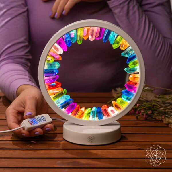 Rainbow After the Storm - Clear Quartz Lamp of Hope - Image 3