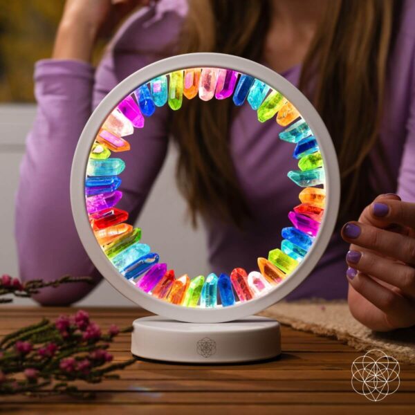 Rainbow After the Storm - Clear Quartz Lamp of Hope - Image 2