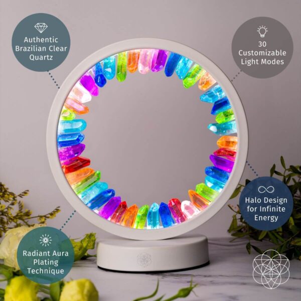 Rainbow After the Storm - Clear Quartz Lamp of Hope - Image 4