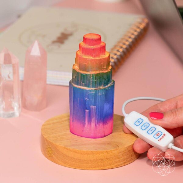 Rainbow’s Blessing - Selenite Tower of Peace & Protection - Image 4