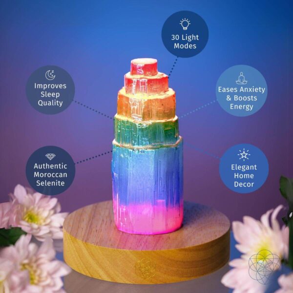 Rainbow’s Blessing - Selenite Tower of Peace & Protection - Image 3