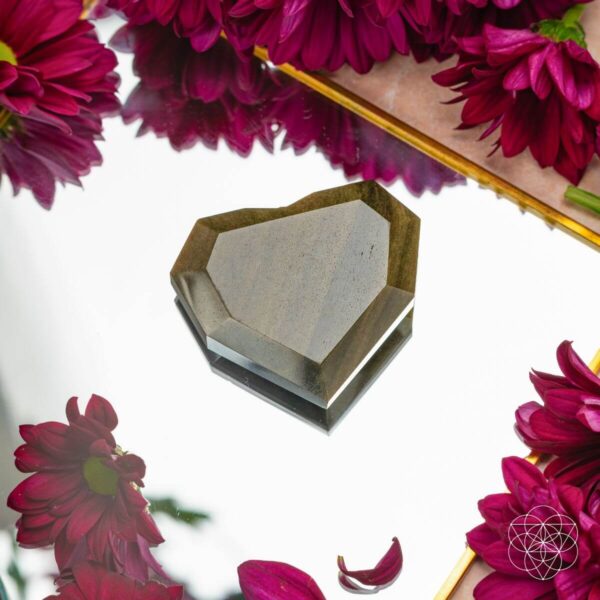 Royal Diamond Heart - Mexican Gold Obsidian for Protection - Image 6