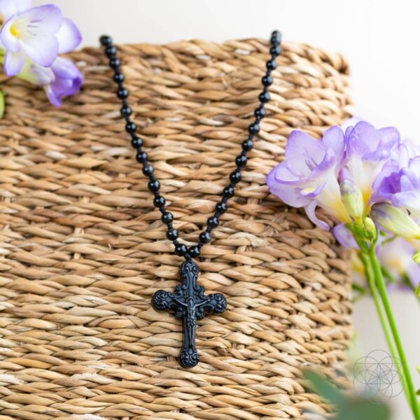 Sacred Armor: Black Obsidian Cross of Faith & Protection - Image 8