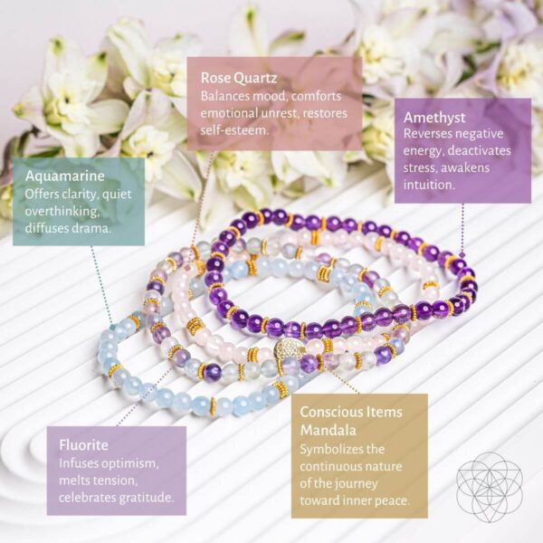 Soothing Anxiety-Free Bracelet Pack of 4 - Image 5