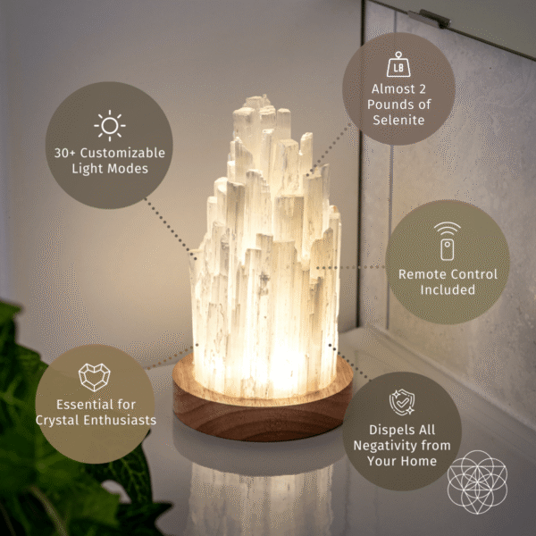 The Cleanse-All Selenite Lamp - 2 Pounds of Healing Power - Image 5