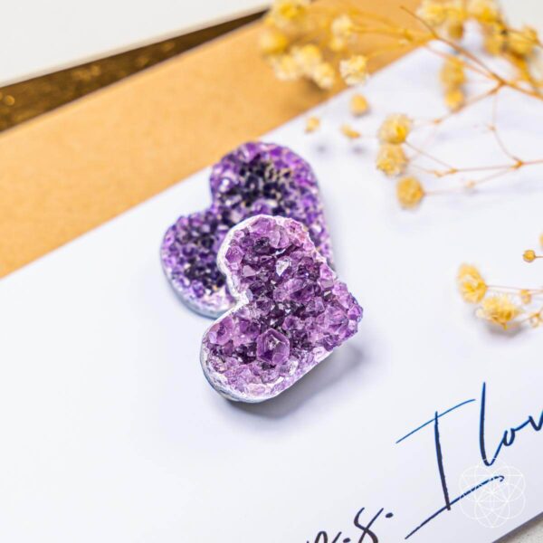 Uruguayan Amethyst Love Heart Cluster - AAA Premium Quality - Image 3