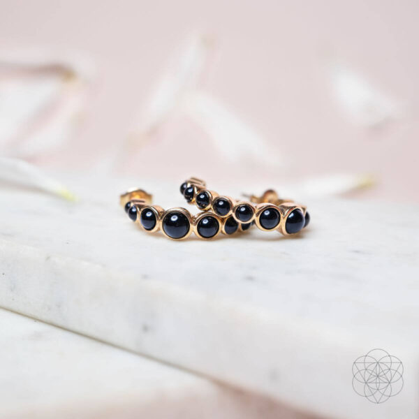 Wisdom & Willpower - Onyx Earrings of Resilience - Image 4