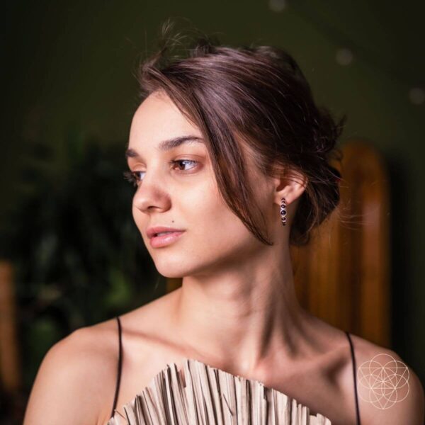 Wisdom & Willpower - Onyx Earrings of Resilience - Image 3